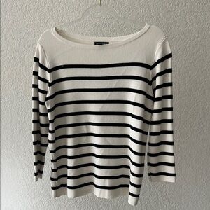 French Breton Striped Black and White shirt